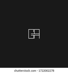 Vector de diseño del logotipo de letras GA tipográficas