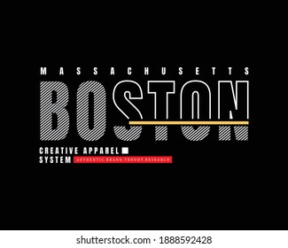 Typographic graphic vector illustration, Boston, perfect for the design of t-shirts, clothes, hoodies, etc.