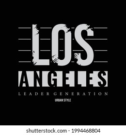 Ilustración vectorial gráfica tipográfica, Los ángeles, adecuada para el diseño de camisetas, patatas, ropa, etc.