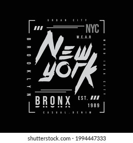 Typographic graphic vector illustration, newyork city, suitable for designing t-shirts, hoodies, clothes etc