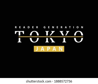 Typographic graphic vector illustration, tokyo, perfect for the design of t-shirts, clothes, hoodies, etc.