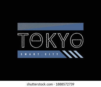 Typographic graphic vector illustration, tokyo, perfect for the design of t-shirts, clothes, hoodies, etc.