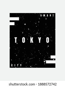 Ilustración vectorial gráfica tipográfica, tokyo, perfecta para el diseño de camisetas, ropa, patatas, etc.
