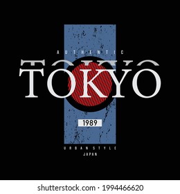 Typographic graphic vector illustration, Tokyo japan, suitable for designing t-shirts, hoodies, clothes etc