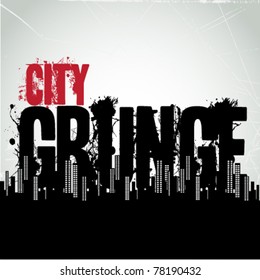 typographic grunge city design