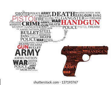 typographic handgun