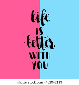 Typographic handwritten phrase