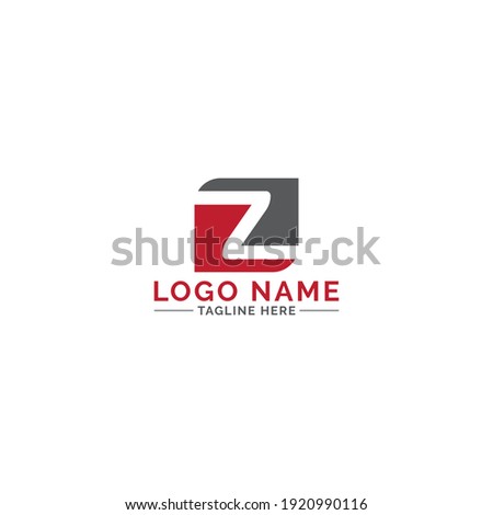 Typographic icon with letter Z letter