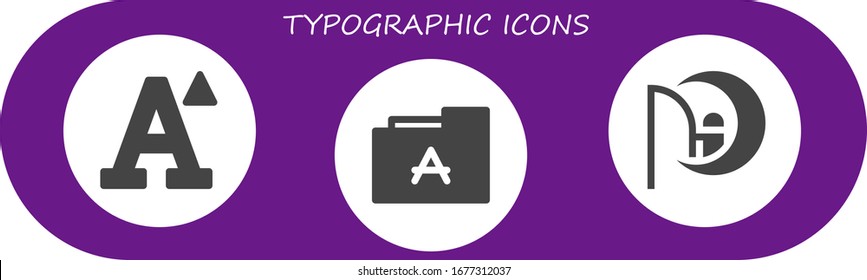 conjunto de iconos tipográficos. 3 iconos tipográficos rellenos. Iconos Fuente incluida, Dreamworks
