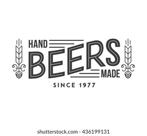 Typographic illustration about handmade beer