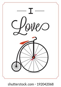 Typographic illustration / bicycle