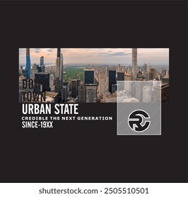 Typographic illustration of new york and brooklyn  tee shirt graphics photo print