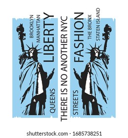 Typographic illustration of new york theme, tee shirt graphics, print.
