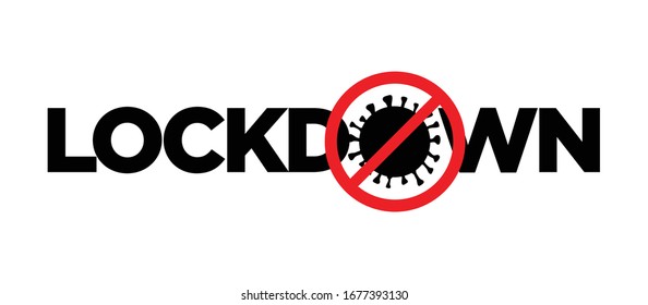 Typographic illustration for a Virus Lockdown 