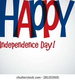 Typographic Independence Day card in vector format.