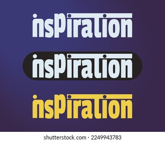 Typographic inspiration text vector set, web button and icon design concept, isolated typography text, colorful typo symbols, inspiration graphic logos