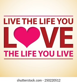 Typographic inspirational message card in vector format.