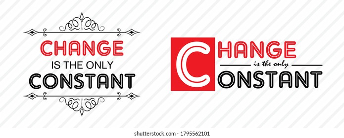 Typographic inspirational quote on change
