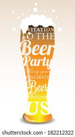 Typographic invitation to the Beer Party