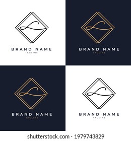 typographic L letter logo design