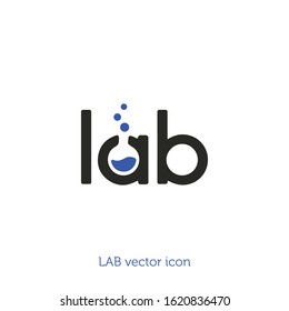 Typographic "Laboratory" vector logo. Premium quality. 