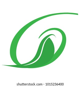 typographic leaf logo business 