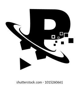 typographic letter P