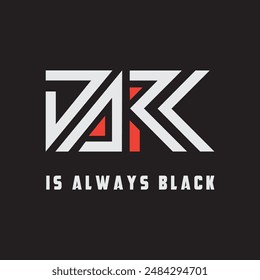 typographic logo design that says dark. suitable for those who like dark colors