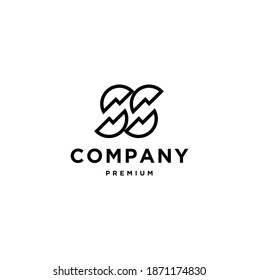 Typografischer Logo-Letter S Monogram, Luxury Style Lettering Symbol einzeln auf weißem Hintergrund	