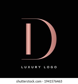 Typographic logo template Letter D
