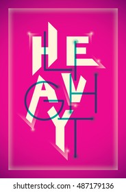 Typographic modern style illustration. Vector illustration.