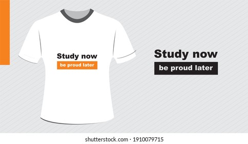 Typographic motivational quote in a t-shirt design template