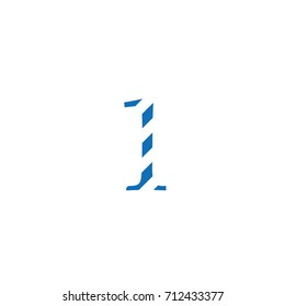 typographic number 1 editable vector, blue lines, camouflaged decorative background