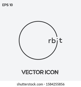 Typographic "Orbit" vector icon illustration. Creative "Orbit" vector logo. Premium quality.