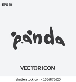 Typographic "Panda" vector logo. Premium quality. 