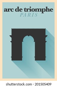 Typographic Paris City Poster Design 