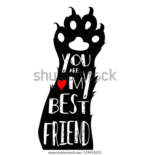Download Typographic Poster Cat Silhouette Phrase You Stock Vector ...