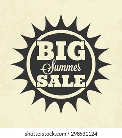 Typographic poster design - Big summer sale - Vector template for print or web