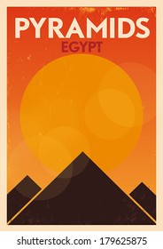 Typographic Pyramid City Poster Design
