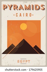 Typographic Pyramid City Poster Design