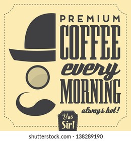 Typographic Retro Coffee Background