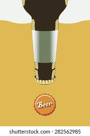 Typographic retro grunge beer poster. Vector illustration.