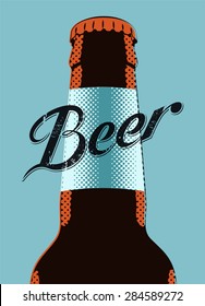 Typographic Retro Grunge Beer Poster. Vector Illustration.