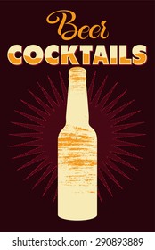 Typographic retro grunge beer poster. Vector illustration.
