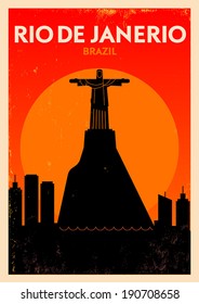 Diseño de afiches tipográficos de la ciudad de Río de Janeiro