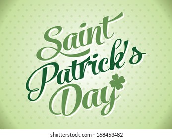 Typographic Saint Patrick Day Card