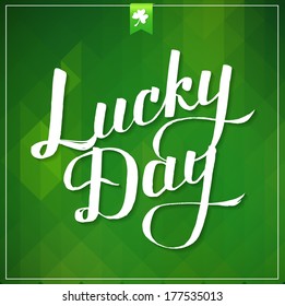 Typographic Saint Patrick Day Card 17 march beer party