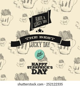 Typographic Saint Patrick Day Card