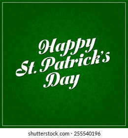 Typographic Saint Patrick Day Card 