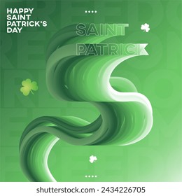 Póster tipográfico del día de San Patricio